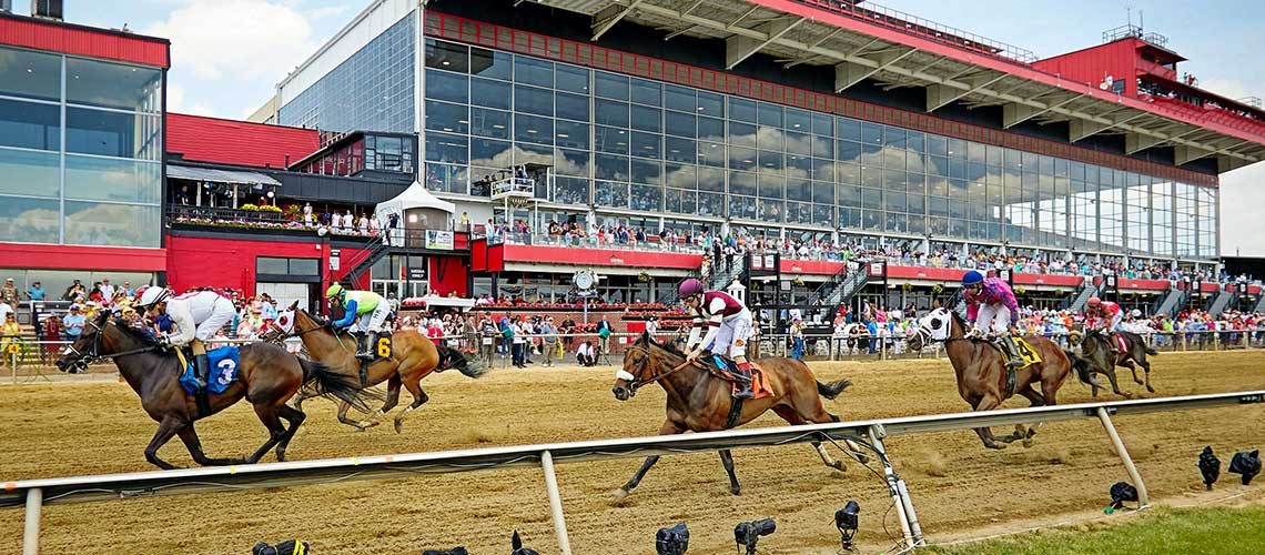 Pimlico-Grandstand-and-horses